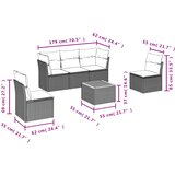  6-dijelni set vrtnih sofa s jastucima bež od poliratana | shoptok.hr