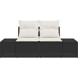  Vrtni kauč s jastukom Crna 184 x 62 x 69 cm poliratan | Eponuda.com