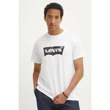 Levi's Bombažna kratka majica moška, bela barva, 22489