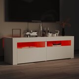 TV ormarić s LED svjetlima bijeli 120 x 35 x 40 cm | shoptok.hr