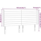  LED uzglavlje tamnosmeđe 163x16x118/128 cm od tkanine | shoptok.hr
