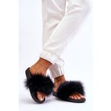 Boto Women's Rubber Slippers With Fur Black Lucrece | shoptok.hr