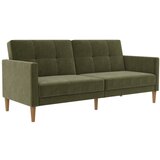 Støraa Zelena žametna raztegljiva sedežna garnitura 207 cm Lilly – | Shoptok.si