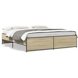  The Living Store Posteljni okvir sonoma hrast 180x200 cm inž. les in kovina - Posteljni Okvir, (21445619) | Shoptok.si