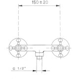 Sapho stenska armatura za tuš v bronasti barvi (1 izhod) antea | Shoptok.si