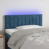  Posteljno vzglavje temno modro 100x5x78/88 cm žamet Cene