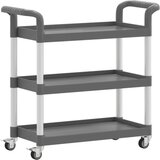 Kolica s 3 razine siva 77 x 34 x 72 cm aluminijska | shoptok.hr
