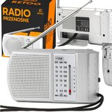  Retoo ER1070 prijenosni radio FM/AM/SW – 2,5" zvučnik, teleskopska antena, 3,5 mm priključak, srebrni | shoptok.hr