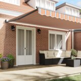 vidaXL Ročna retraktibilna tenda večbarvna črta 500x300 cm | Shoptok.si
