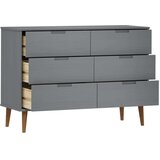 vidaXL Ladičar MOLDE sivi 113x40x80 cm od masivne borovine | shoptok.hr