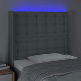  LED posteljno vzglavje svetlo sivo 93x16x118/128 cm blago, (20794559) | Shoptok.si
