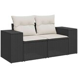 vidaXL 7-dijelni set vrtnih sofa od poliratana s jastucima crni | shoptok.hr