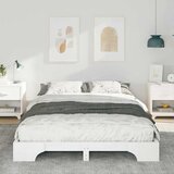  Krevetna konstrukcija Bijelo 140 x 220 cm Čvrsto borovo drvo | Eponuda.com
