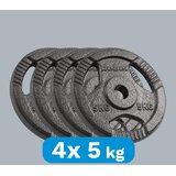Rebel Active set utega od lijevanog željeza 4x5 kg, rupa 31 mm, ploča s ručkama | shoptok.hr