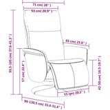  Naslonjač od umjetne kože s osloncem za noge boja cappuccina | shoptok.hr