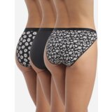 DIM LES POCKETS COTTON SLIP 3x - Women's cotton panties 3 pcs - black - white | shoptok.hr