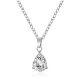 INF Ogrlica z obeskom s tričeljustnim držalom iz cirkonov Silver, (21535754) | Shoptok.si