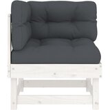  Kutna sofa od masivne borovine s jastucima bijela | Eponuda.com