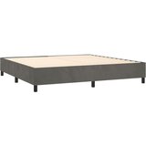  S oprugama i madracem tamnosivi 200x200 cm baršunasti | shoptok.hr