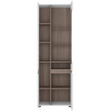 Mömax Vitrina Linate, Bela, Barva Hrasta | Shoptok.si
