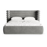 Micadoni Sivi tapecirani bračni krevet s prostorom za odlaganje s podnicom 180x200 cm Mount – | shoptok.hr