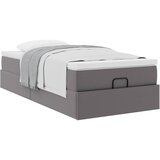  Otomanski okvir kreveta s madracem sivi 90x190cm umjetna koža | shoptok.hr