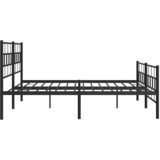  Metalni okvir kreveta uzglavlje i podnožje crni 193x203 cm | Eponuda.ba
