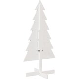  Drveno ukrasno božićno drvce bijelo 120 cm od masivne borovine | shoptok.hr