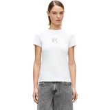 Karl Lagerfeld Majice s kratkimi rokavi KLJ Slim Ss K Logo Tee B2W17064 Bela Cene