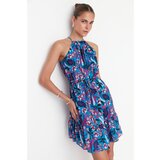 Trendyol Blue Belted Halter Neck Dress | Shoptok.si