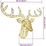 vidaXL Jelenova sani Toplo bela 60 cm PET | Shoptok.si