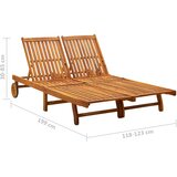  Ležaljka za sunčanje za 2 osobe od masivnog bagremovog drva | shoptok.hr