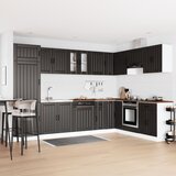 vidaXL Set 2 Črna Inženirski les 80x46x81.5 cm Nastavljive noge | Shoptok.si