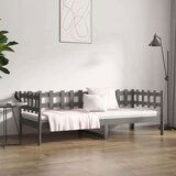  Dnevna postelja siva 80x200 cm trdna borovina, (20645572) | Shoptok.si