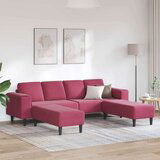  Set sofe 3 pcs boja crnog vina Baršun Cijene