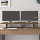  Stojalo za zaslon medeno rjavo 100x27x15 cm trdna bor | Shoptok.si
