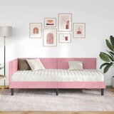  Kotni okvir postelje z matrico Drugo 2 pcs Siva Žamet, (5000123185) | Shoptok.si