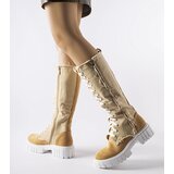 Gemre Beige Fabric Insulated Boots Palmer | Shoptok.si