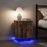  Noćni ormarići s LED svjetlima 2 kom dimljeni hrast 38x34x50 cm | Eponuda.com