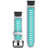 Garmin QuickFit 20 remen za sat, silikon boje bijelog kamena/akvamarin boje | shoptok.hr