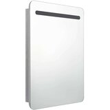 vidaXL led kopalniška omarica z ogledalom betonsko siva 60x11x80 cm | Shoptok.si