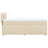  Krevet s oprugama i madracem krem 100 x 200 cm od tkanine | shoptok.hr