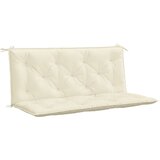  Jastuk za vrtnu klupu krem bijeli 120x(50+50)x7 cm od tkanine | shoptok.hr