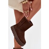 Boto Ladies Insulated Snow Boots With Fur Chocolate Abrams | Shoptok.si