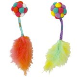 Kong igrača active bubble žogica s perjem, različne barve - 28 x 11,5 cm u