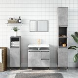 The Living Store Kopalniška omarica betonsko siva 65x33x60 cm inženirski les - Kopalniška Omarica, (21436856) | Shoptok.si