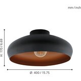 Eglo 55248 - stropno svetlo mogano, 1xE27/60W/230V, crna | Eponuda.com