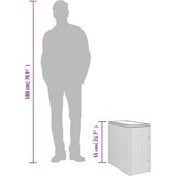  Vrtna miza s stekleno mizno ploščo črna 58x27,5x55cm poli ratan | Shoptok.si