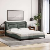  Krevet s madrac svjetlosivi 160x200cm tkanina | shoptok.hr