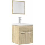  2-dijelni set kupaonskog namještaja boja hrasta sonome drveni | shoptok.hr